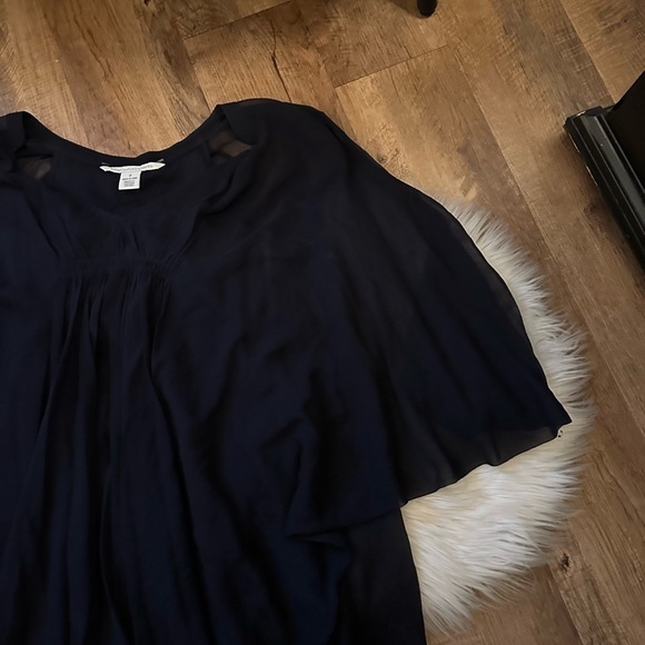 DVF Fleurette Silk Dress Black - Picture 6 of 8